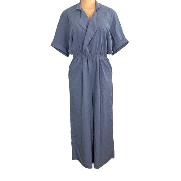 3/$30 🍂 A loves a Blue Short Sleeve Wide Leg Jumpsuit - Picture 2 of 9